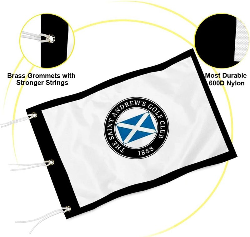 2BUT Saint Andrews Golf Club Golf Pin USGA Flag Practic Putting Green Golf Flag For Backyard Garden Double-Sewn 600D Nylon Miniature Pin Flag (20"x13" Grommet) - Image 3